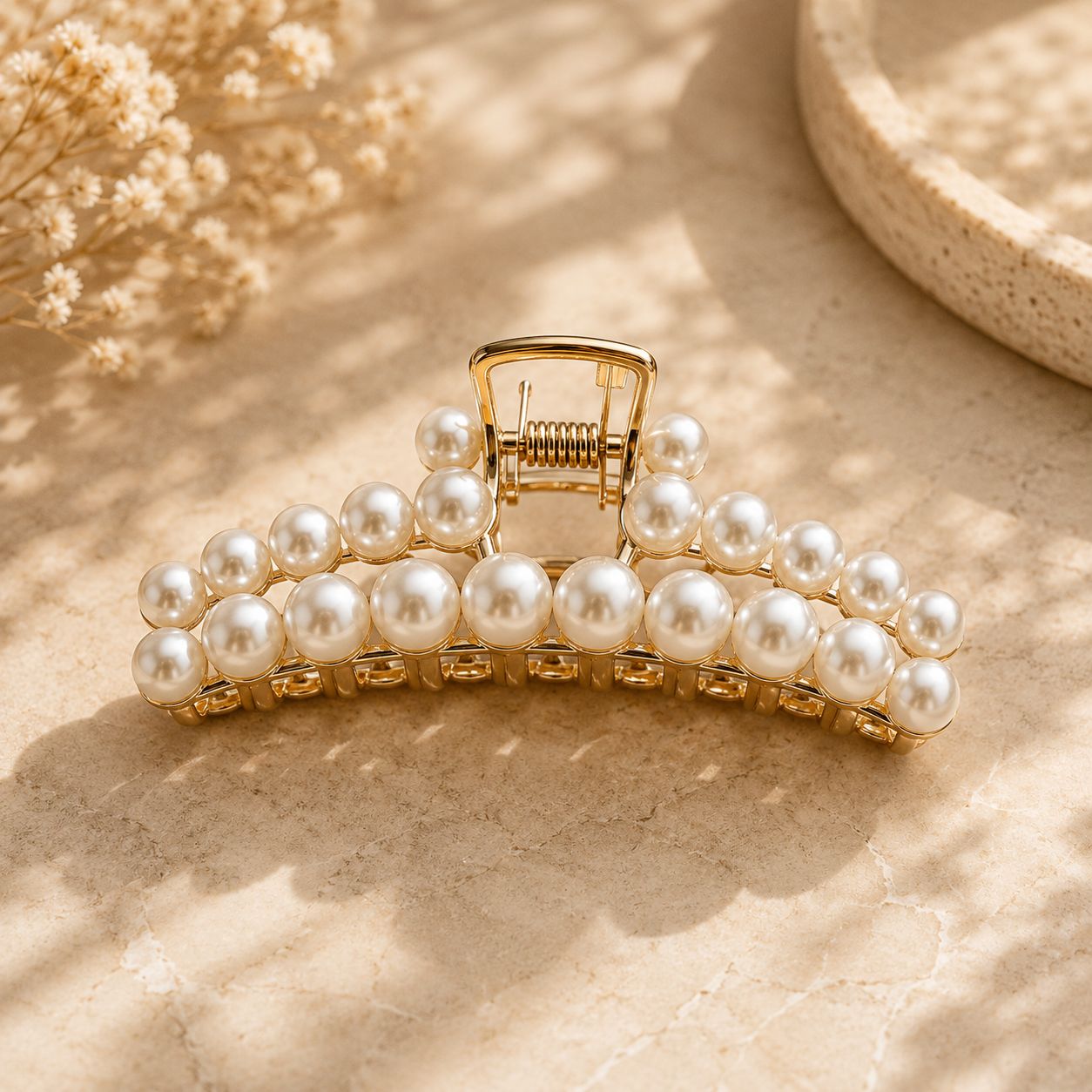 Gold Crystal Hair Clip